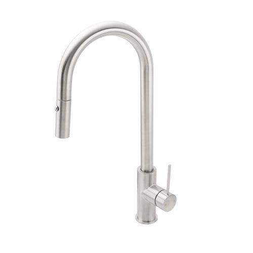 NUVORA Brushed SS 360° Pull Out Kitchen Mixer (Watermark & Warranty)