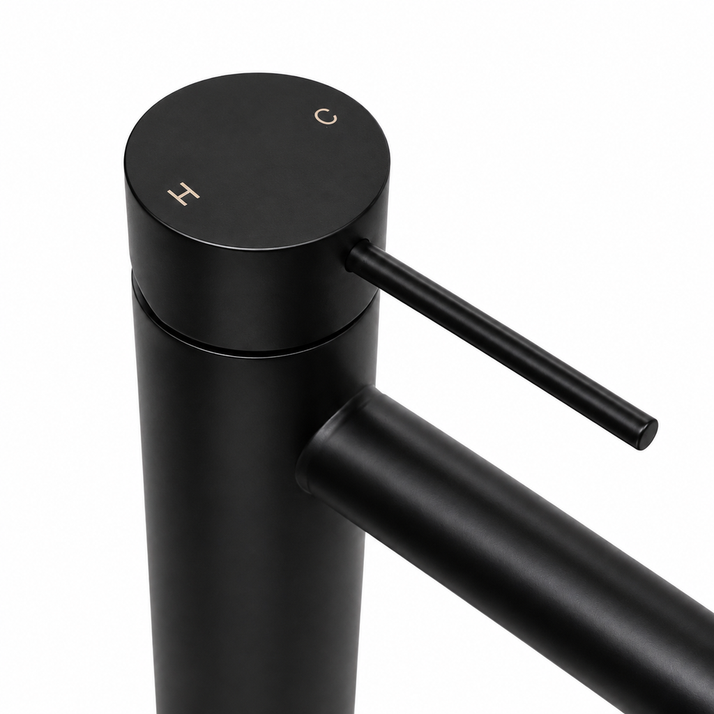 NUVORA Matte Black Tall Basin Mixer (Watermark & Warranty)