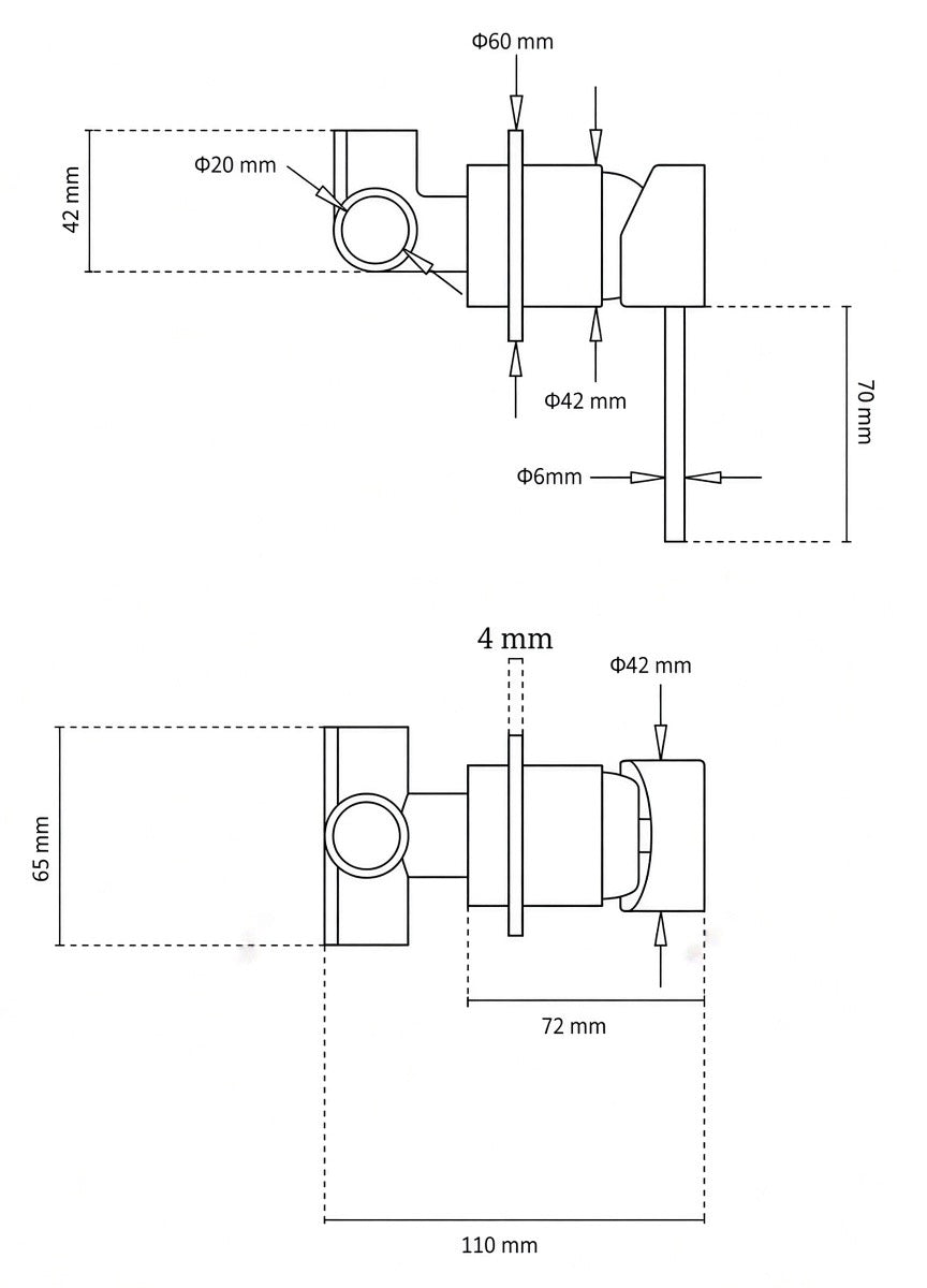NUVORA Chrome Shower/Bath Mixer (Watermark & Warranty)