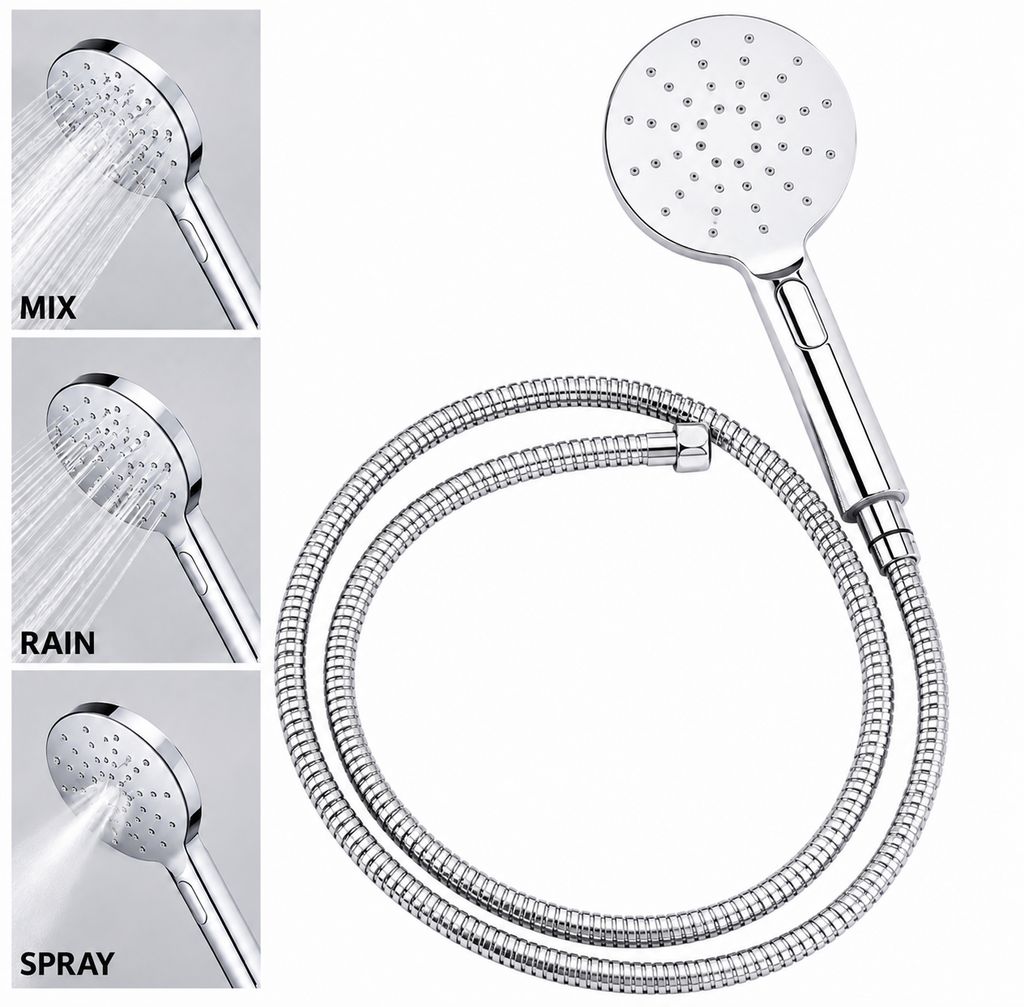 NUVORA Chrome Swivel Hand Shower (Watermark & Warranty)