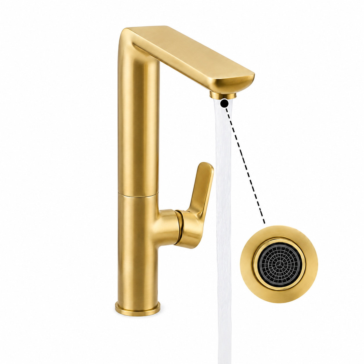 NUVORA Gold Kitchen Mixer (Watermark & Warranty)