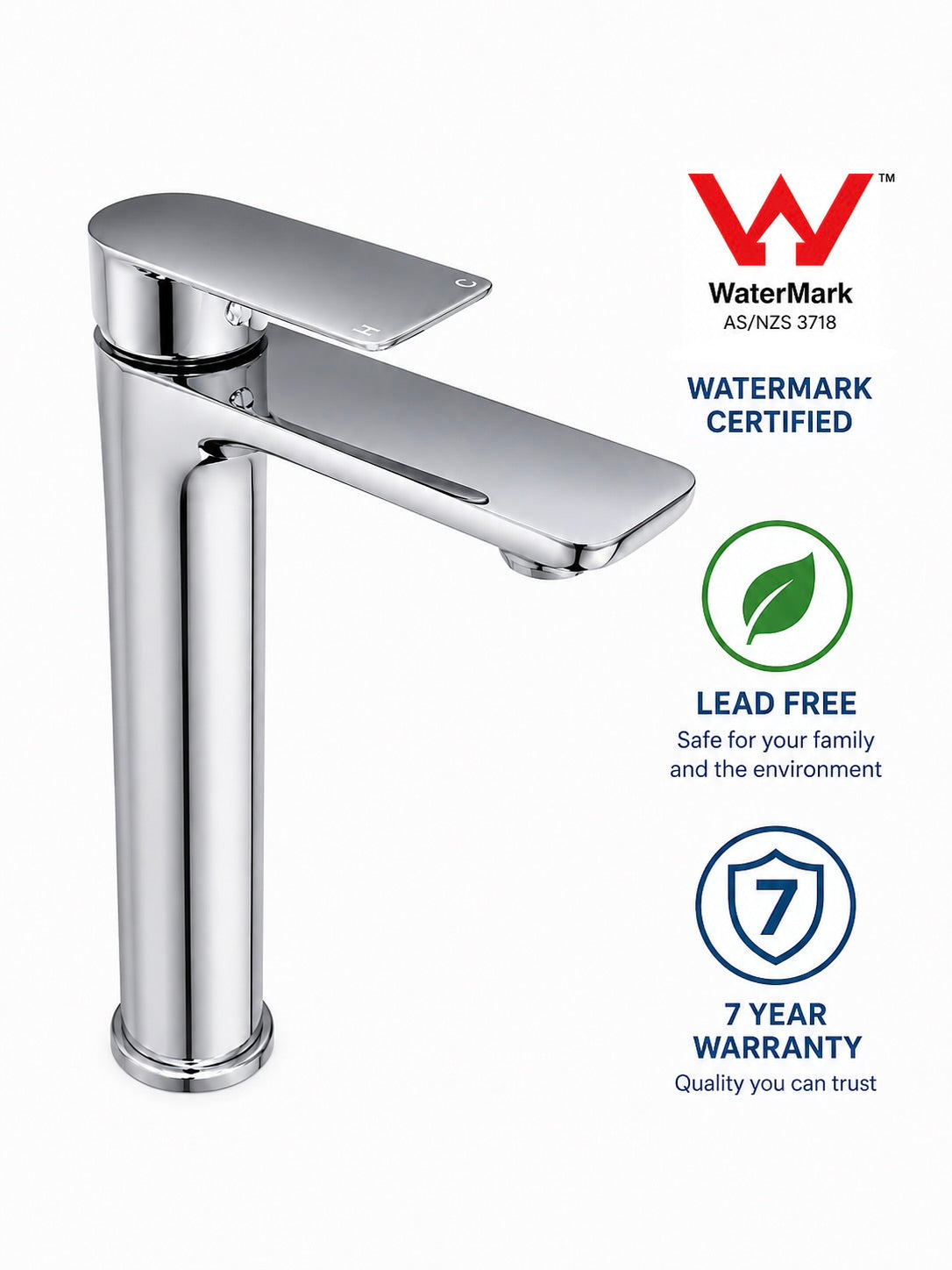 NUVORA Tall Chrome Basin Mixer (SALE was $379.00)