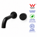 NUVORA Matte Black Wall-Mounted Bath Spout & Mixer Set (Watermark & Warranty)