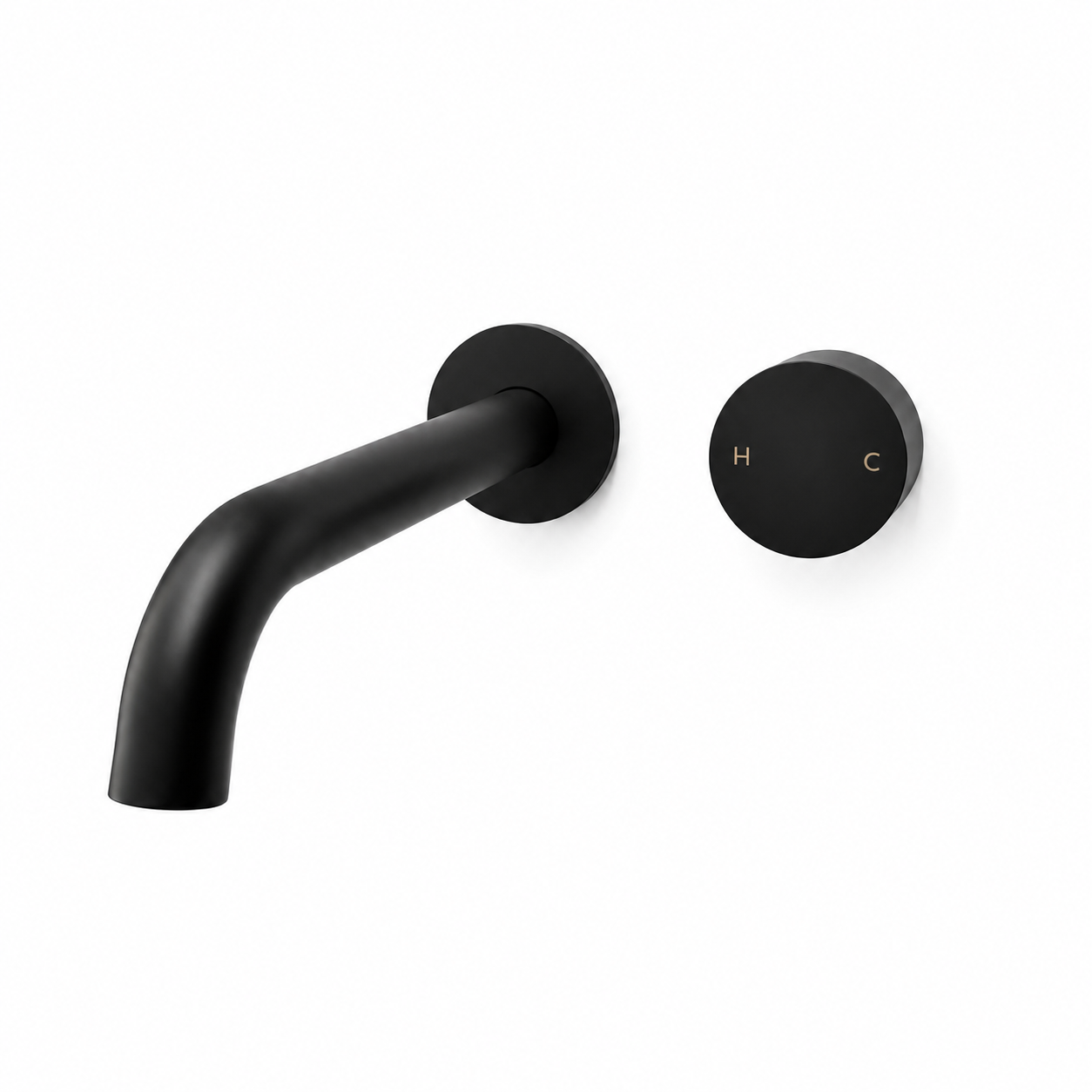 NUVORA Matte Black Wall-Mounted Bath Spout & Mixer Set (Watermark & Warranty)